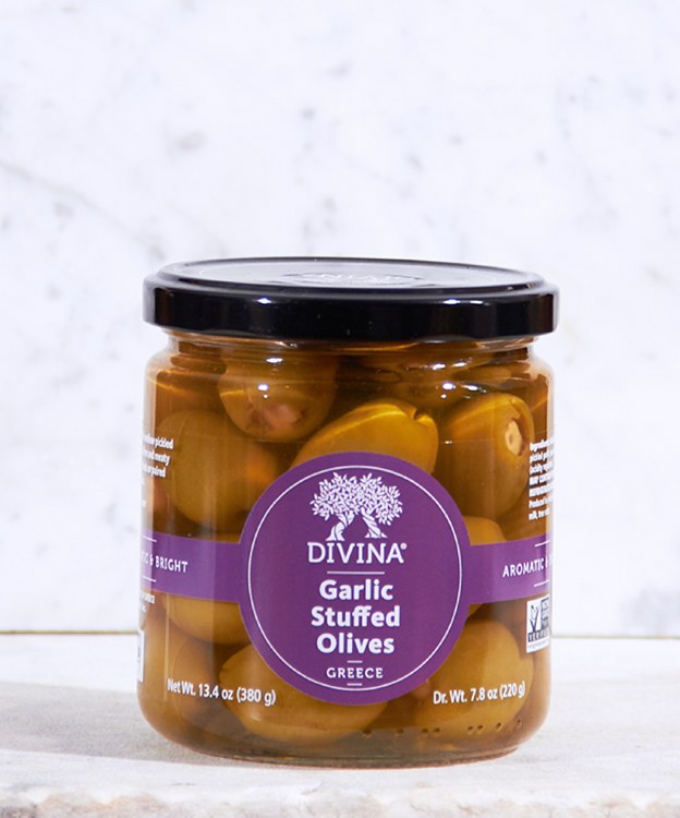 Divina Garlic Stuffed Olives, 13oz DeLAURENTI